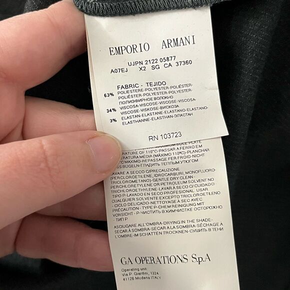 Emporio Armani Jeans Dark Gray/Black Mini Dress Size 12 - Picture 6 of 7